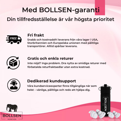 BOLLSEN Life+ Pink Edition med fri frakt, enkel retur och nöjd kundgaranti i Storbritannien.